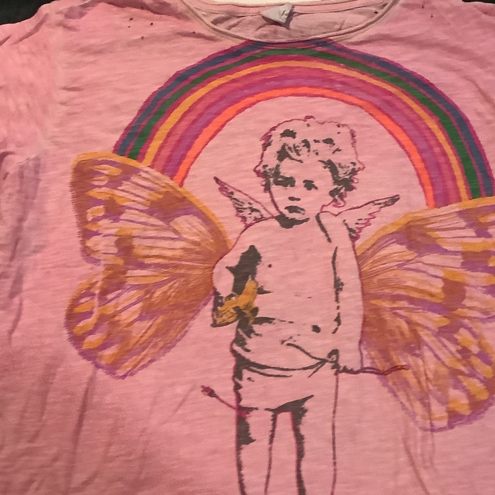 Magnolia Pearl Pink Rainbow Angel Kids Tee